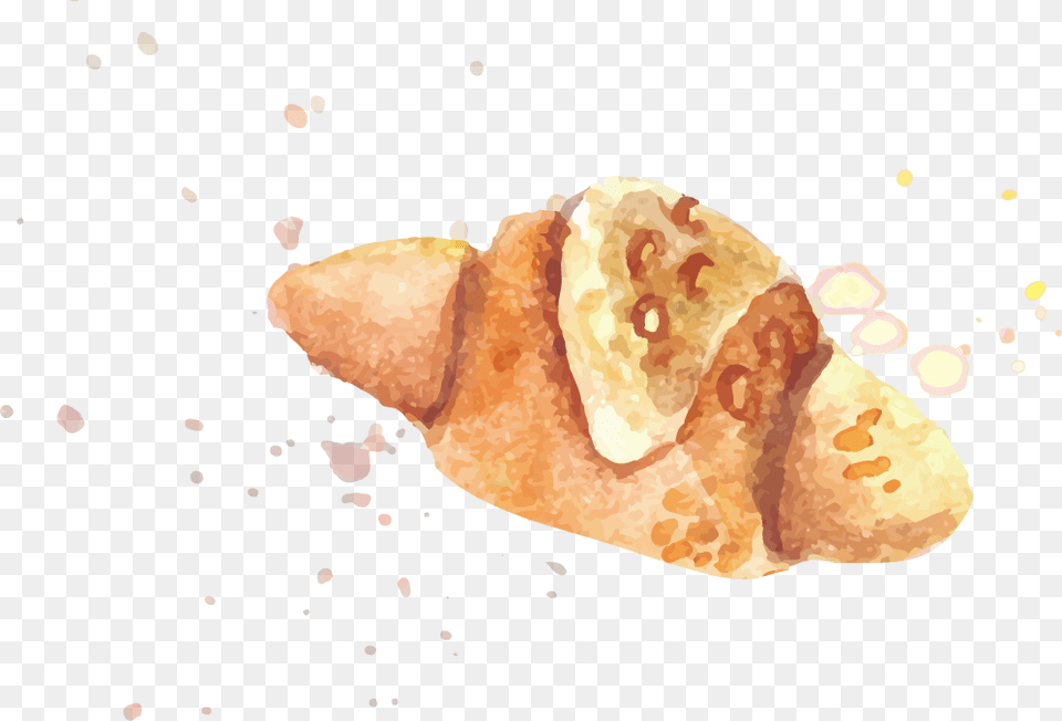 Breakfast Painted, Croissant, Food, Ball, Sport Png