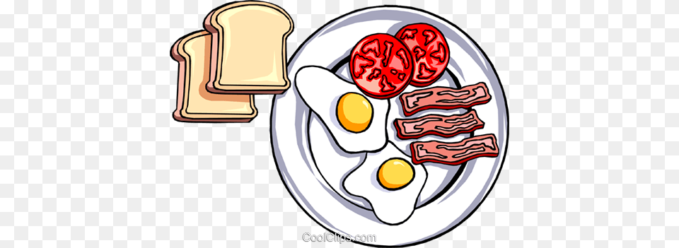 Breakfast Royalty Vector Clip Art Illustration, Food, Bread, Toast Png Image