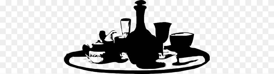 Breakfast Tray, Pottery, Glass, Smoke Pipe, Alcohol Free Png Download