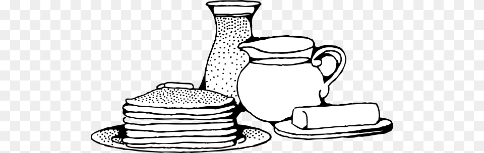 Breakfast With Pancakes Clip Art, Jug, Bread, Food, Pottery Free Png Download