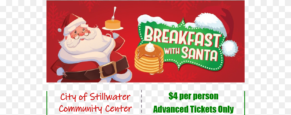 Breakfast With Santa, Advertisement, Poster, Cream, Dessert Png