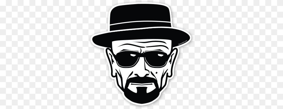 Breaking Bad Heisenberg Walter White Illustrated, Stencil, Clothing, Photography, Hat Free Transparent Png