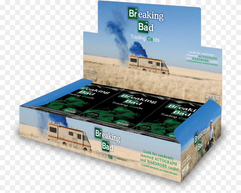Breaking Bad Trading Cards Seasons Breaking Bad Trading Card Box 24 Packs, Advertisement, Poster, Car, Person Png Image