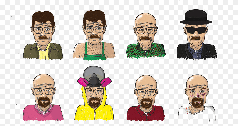 Breaking Bad Walter Evolution, Face, Art, Person, Collage Free Transparent Png