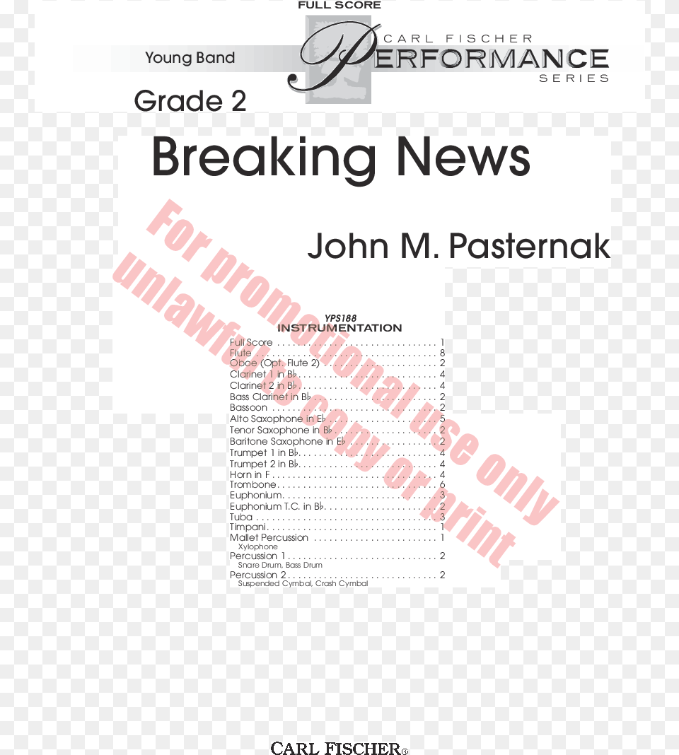 Breaking News By John M Pasternak Jw Pepper Sheet Music Lotus Dance Music Violin Sheet Orchestra, Advertisement, Poster, Page, Text Free Png