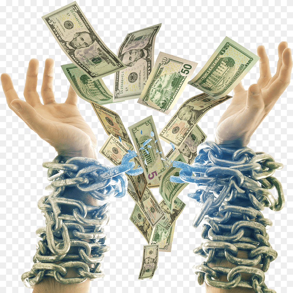 Breaking The Chains Of Addiction, Clothing, Glove, Money, Person Png
