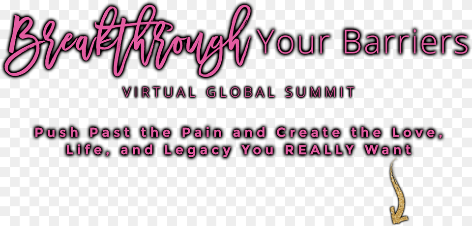 Breakthrough Your Barriers Virtual Summit Push Past Calligraphy, Text, Blackboard Free Transparent Png