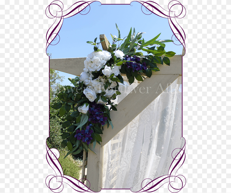 Breanna Corner Arbor Arch Wedding Decoration Package Blue And Purple Arbor Flowers, Flower, Flower Arrangement, Flower Bouquet, Plant Free Png