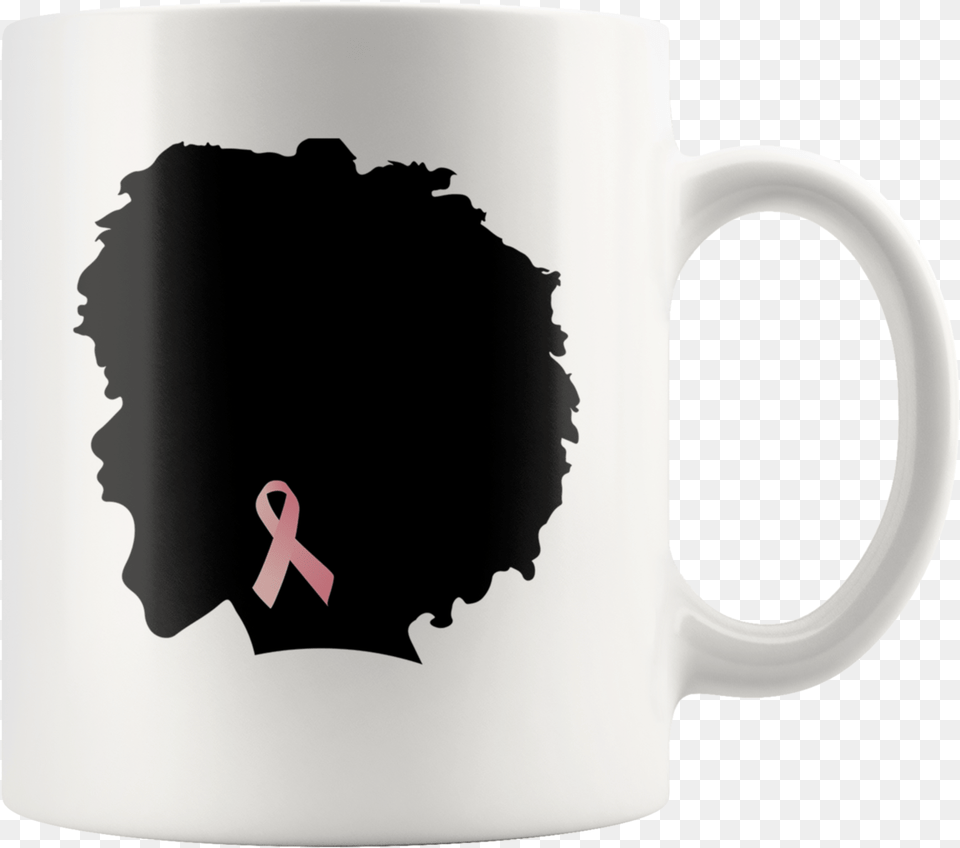 Breast Cancer Awareness Afro American Screaming Beer Stein, Cup, Adult, Person, Female Free Transparent Png