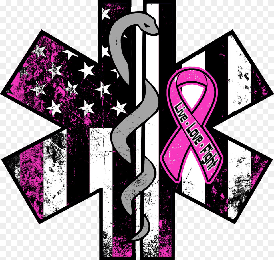 Breast Cancer Awareness American Responder Designs, Purple, Art, Graphics Free Png Download