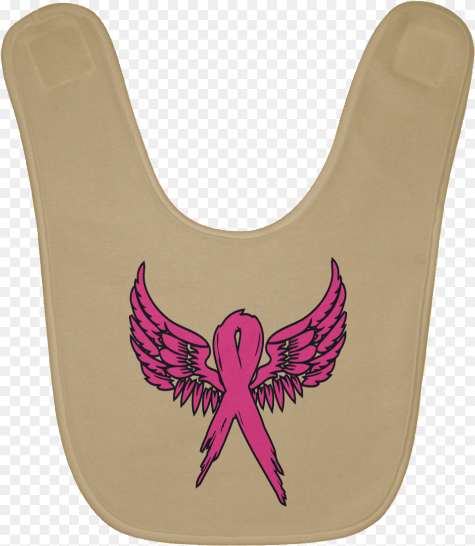 Breast Cancer Awareness Angel Wings Baby Bib Golden Eagle, Animal, Bird, Person Free Png Download