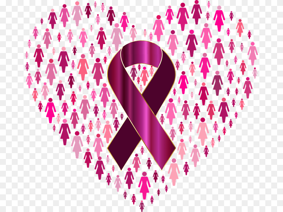 Breast Cancer Awareness Female Ribbon Feminine Breast Cancer Awareness, Purple, Pattern, Heart, Person Free Transparent Png