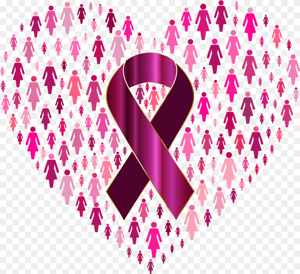 Breast Cancer Awareness Month October 2020 Pink Tablecloths Pink Heart Breast Cancer, Purple, Pattern, Chandelier, Lamp Png