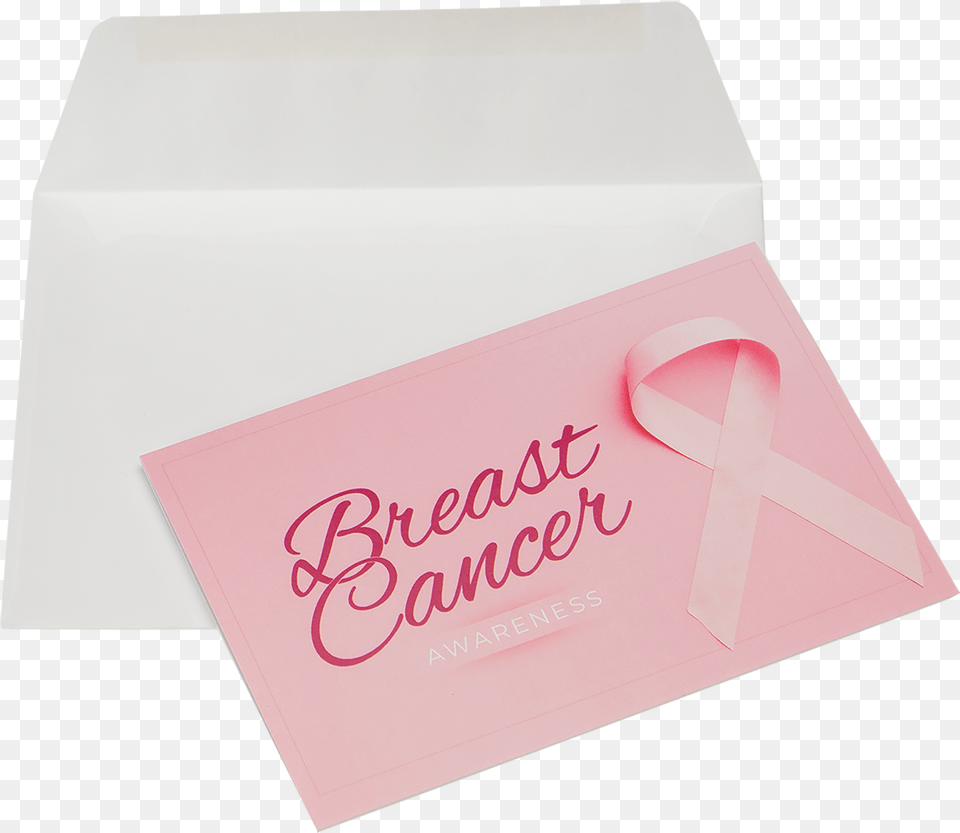 Breast Cancer Awareness Pink Ribbon 4 X 6 Folded Note Card Design, Envelope, Mailbox, Mail Png