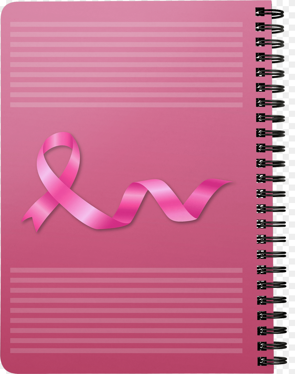 Breast Cancer Awareness Pink Ribbon Spiralbound Notebook Notebook, Diary, Page, Text, Spiral Png