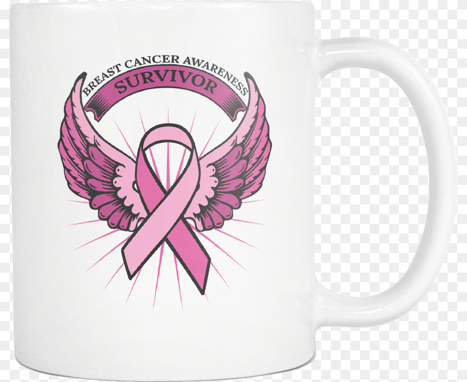 Breast Cancer Awareness Survivor Pink Ribbon Merchandise Breast Cancer Symbols For Cups, Cup, Beverage, Coffee, Coffee Cup Png