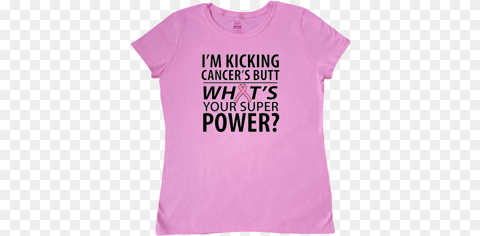 Breast Cancer Kicking Butt Women39s T Shirt Day Of Pink Shirt, Clothing, T-shirt Png