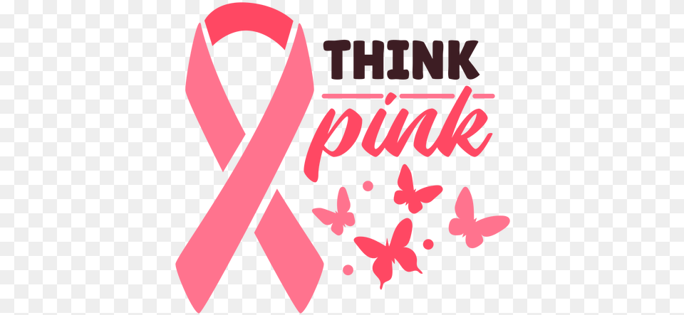 Breast Cancer Think Pink Ribbon Transparent U0026 Svg 3d Wall Decoration Butterfly Red Png