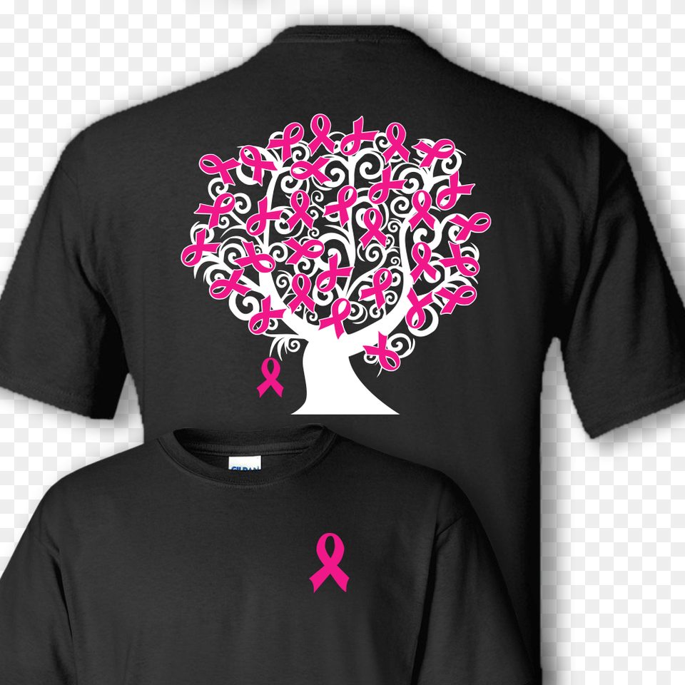 Breast Cancer Tree Shirt, Clothing, T-shirt, Pattern Free Transparent Png