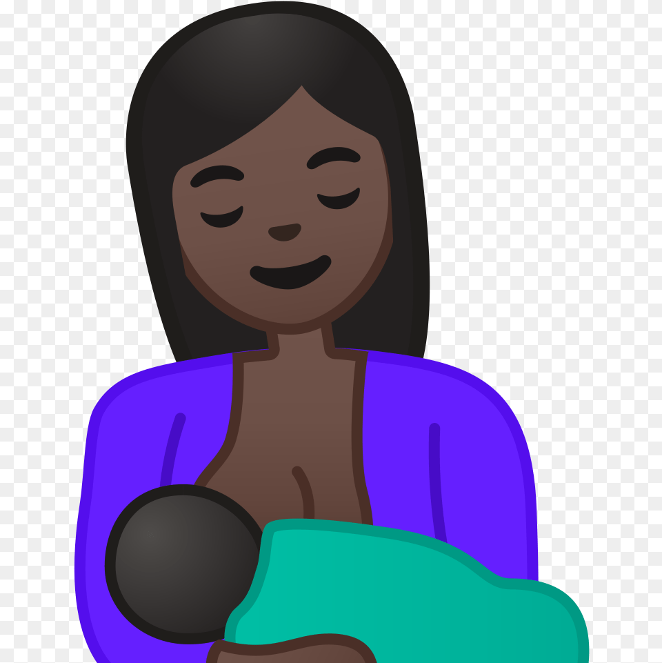 Breast Feeding Dark Skin Tone Icon Sitting, Face, Head, Person, Photography Free Png Download