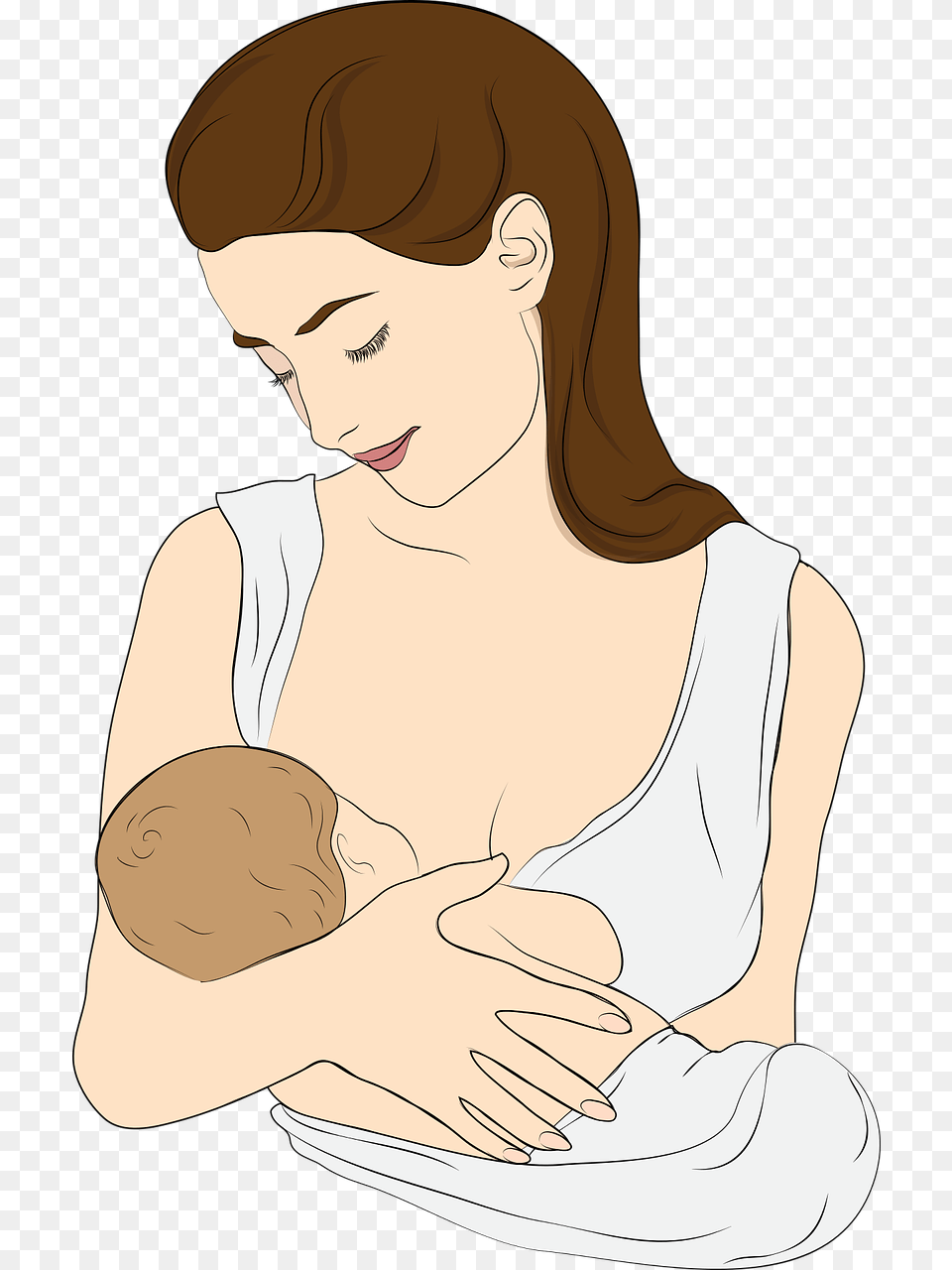 Breast Feeding Mother Animated, Adult, Female, Person, Woman Free Png