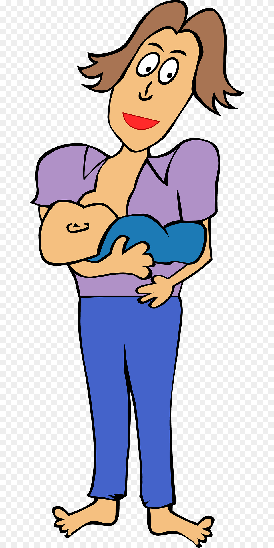 Breast Feeding Mother Clipart, Person, Face, Head, Cartoon Png