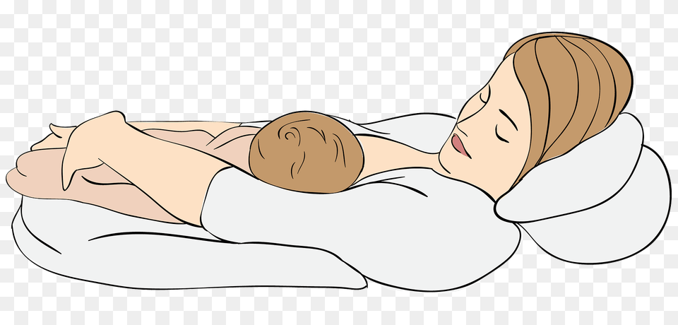 Breastfeeding Clipart, Person, Sleeping, Baby, Massage Png Image
