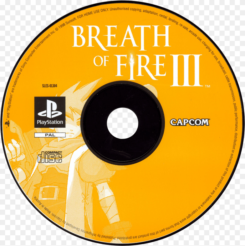 Breath Of Fire Iii Details 3 Icon, Disk, Dvd Free Png Download