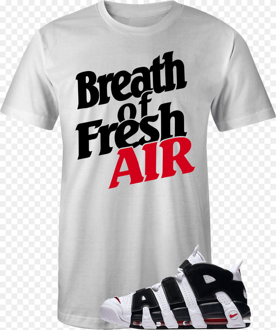 Breath Of Fresh Air Nike Air More Uptempo Quotscottie Pippenquot Whiteblack Varsity, Clothing, Footwear, Shirt, Shoe Png