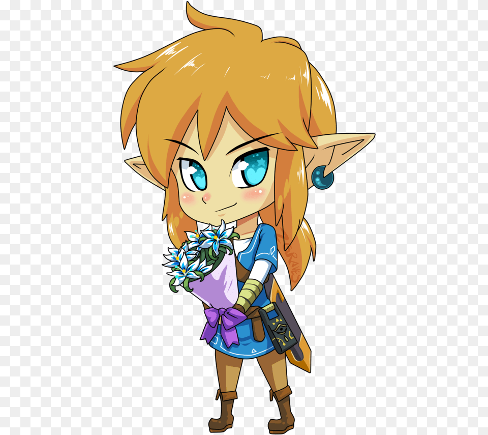 Breath Of The Wild Link Cartoon, Book, Comics, Publication, Baby Free Png