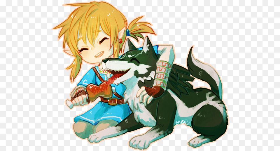 Breath Of The Wild Link Cute Fanart, Book, Comics, Publication, Baby Free Png Download