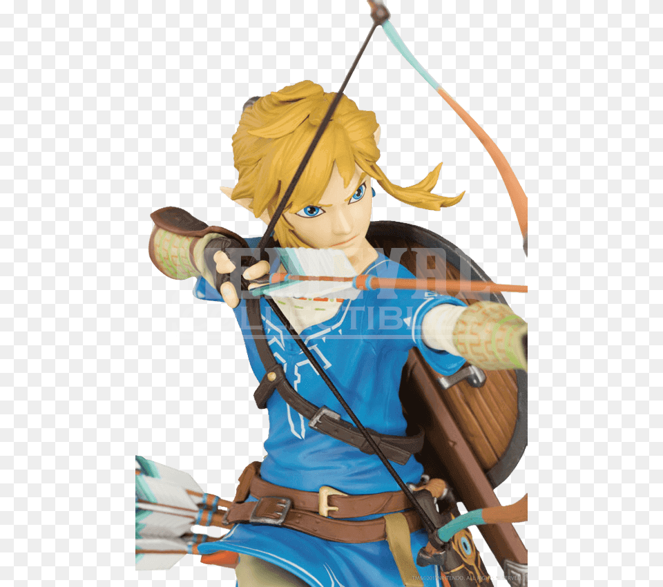 Breath Of The Wild Link Figure, Archer, Sport, Person, Weapon Free Png Download