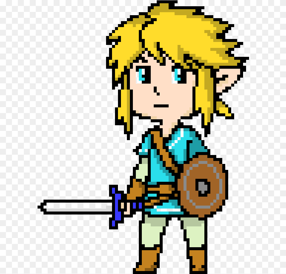 Breath Of The Wild Pixel Link Link Breath Of The Wild Pixel Art, Clothing, Costume, Person, Book Png Image