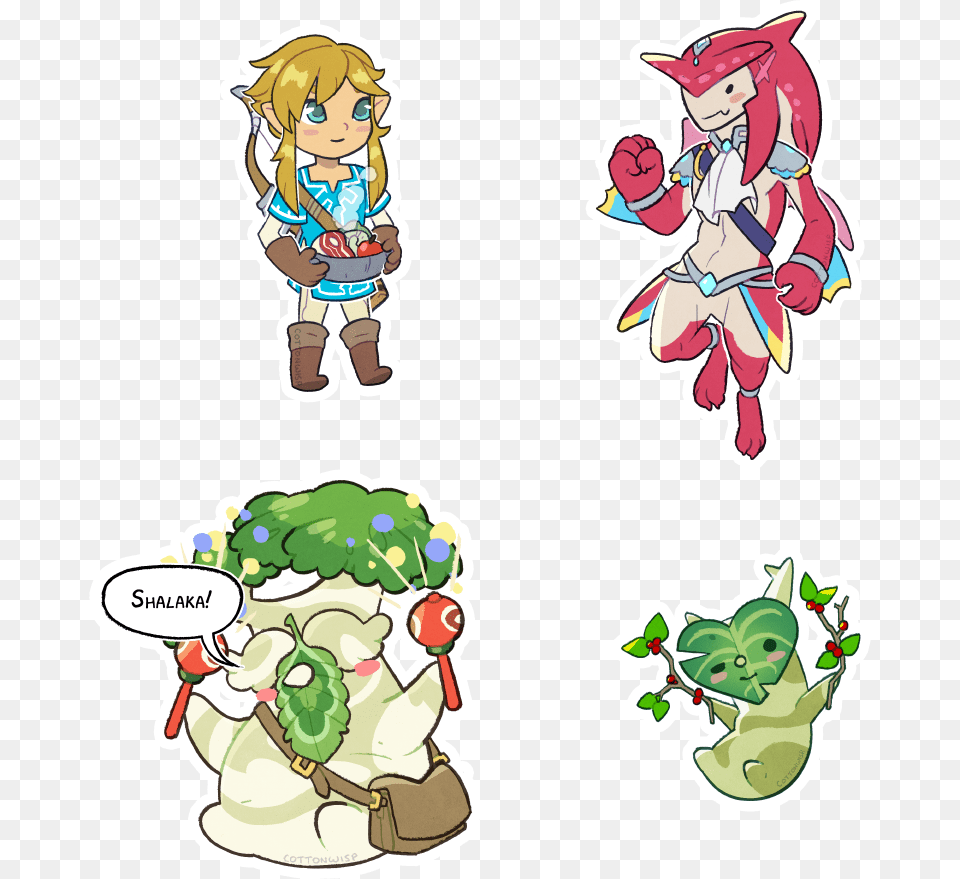 Breath Of The Wild Stickers Breath Of The Wild Sidon Fanart, Book, Comics, Publication, Baby Free Png