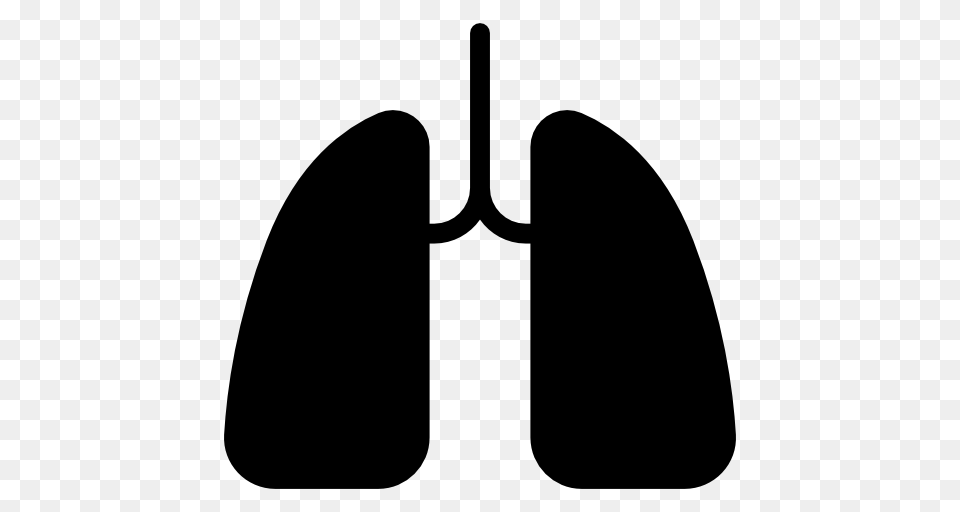 Breathing Medical Lung Body Parts Body Organ Icon, Gray Png