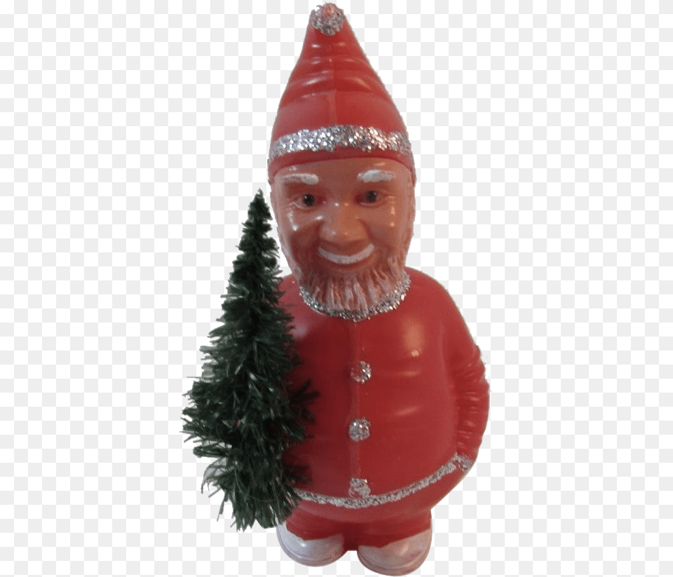Breba Germany Santa Nodder With Bottle Brush Tree Bobblehead Christmas Day, Figurine, Plant, Person, Baby Free Transparent Png