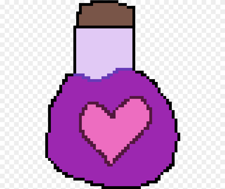 Breeding Potion Clipart Terraria King Slime Pixel Art, Purple, Heart Png Image