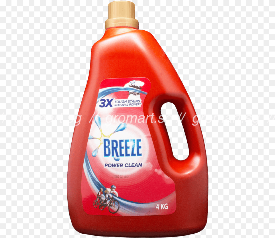 Breeze Power Clean Liquid Detergent 4kg Breeze Detergent, Food, Ketchup, Person, Machine Png