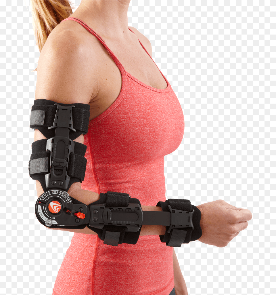 Breg T Scope Premier Elbow Brace Elbow And Wrist Brace, Adult, Female, Person, Woman Free Transparent Png