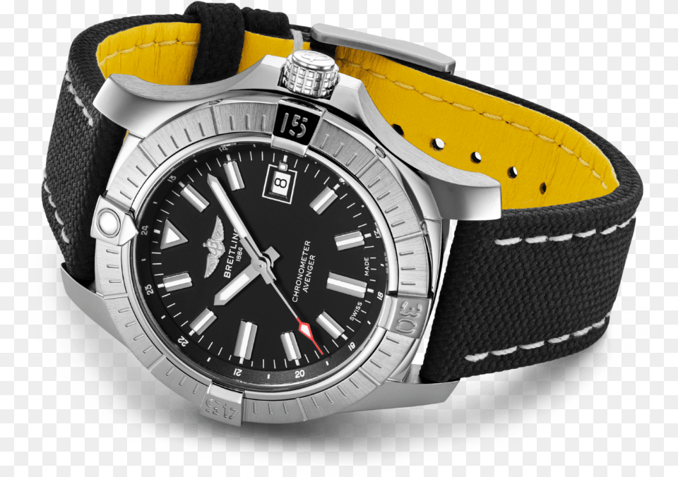 Breitling Avenger 43 Automatic, Arm, Body Part, Person, Wristwatch Free Png