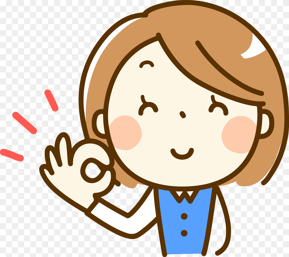 Brenda Office Lady Is Giving Okay Sign Clipart, Cream, Dessert, Food, Ice Cream Png