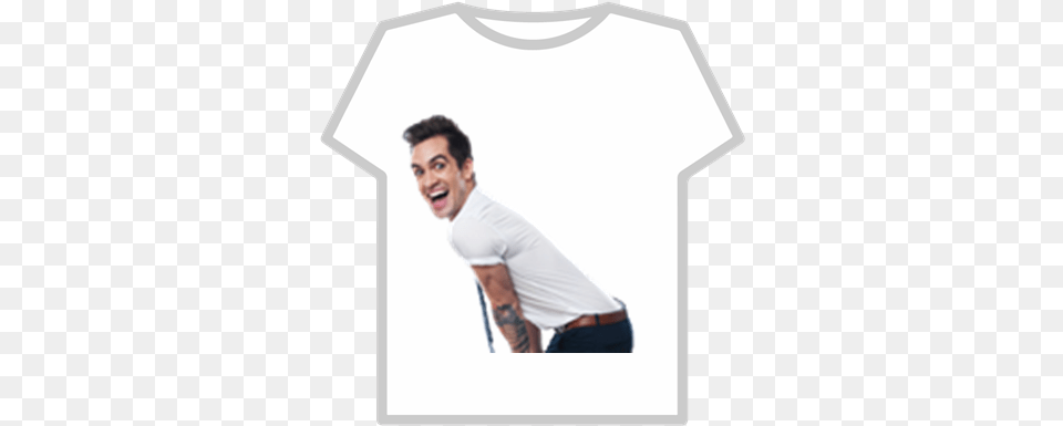 Brendon Urie Panic At The Disco Roblox Roblox Shirt Gacha Life, Clothing, T-shirt, Adult, Person Png