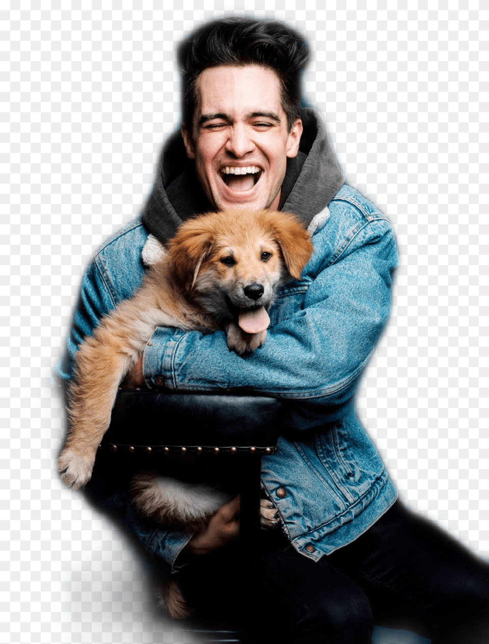 Brendonurie Panic At The Disco Panic At The Disco Brendon Urie With Dogs, Face, Portrait, Photography, Head Free Transparent Png