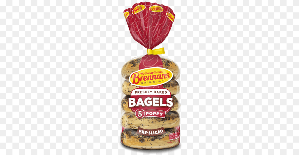 Brennans Poppy Bagels Brennans Bread, Food, Bagel, Ketchup Png