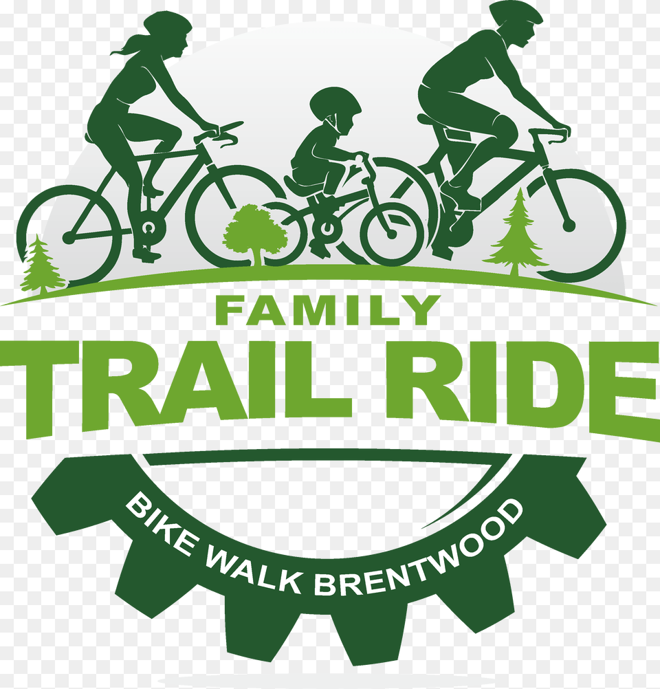 Brentwood Family Trail Ride Family Bike Logo, Adult, Vehicle, Transportation, Person Png
