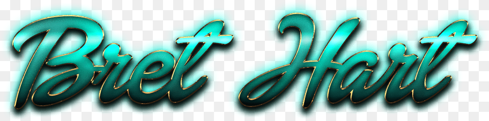 Bret Hart Name Logo Brock Lesnar Name, Turquoise, Light, Art, Text Free Png