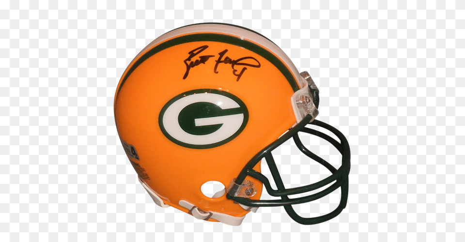 Brett Favre Autographed Green Bay Packers Mini Helmet, American Football, Sport, Football Helmet, Football Free Transparent Png