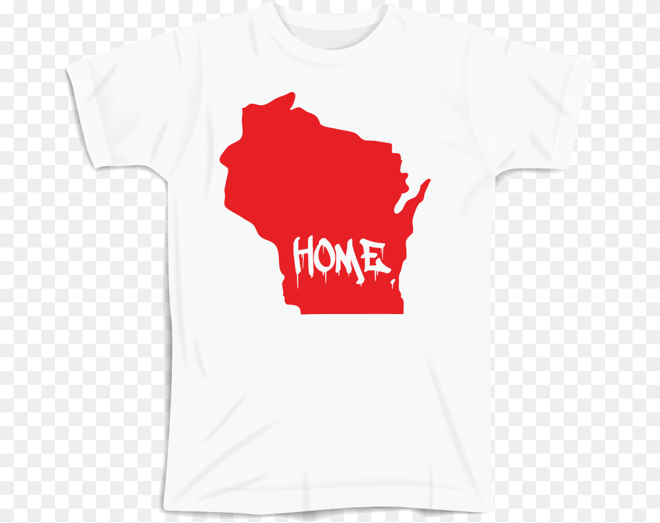Brew City Graphics Wisconsin Silhouette, Clothing, T-shirt, Stain, Food Free Png