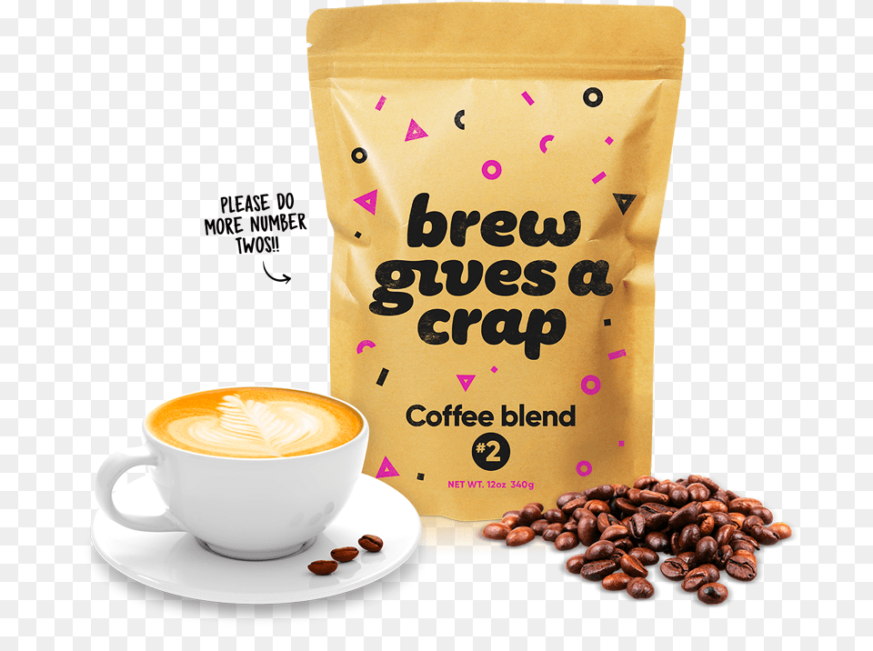 Brew Gives A Crap White Coffee, Cup, Beverage, Coffee Cup Png Image