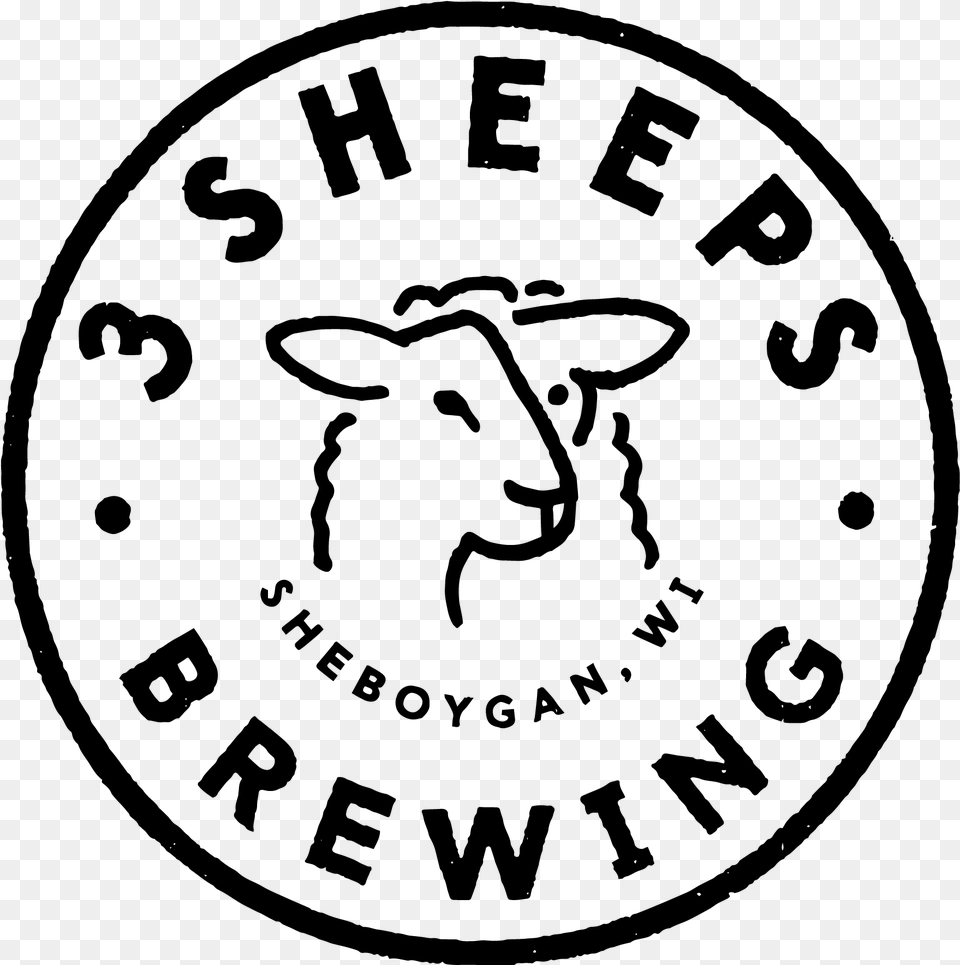 Brewery 3 Sheeps Brewing Logo, Gray Free Png Download